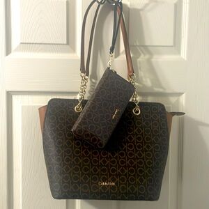 Calvin Klein Purse and matching Wristlet